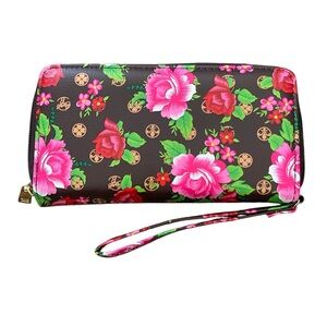 Brown Floral Wallet NWT
